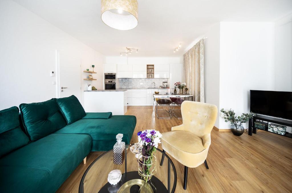 Kuchyň nebo kuchyňský kout v ubytování Silvie Apartments - Zlaté Terasy