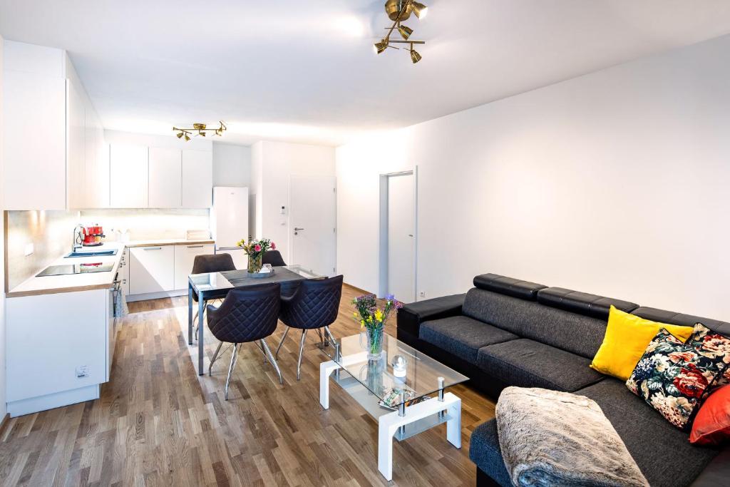 Kuchyň nebo kuchyňský kout v ubytování Silvie Apartments - Zlaté Terasy