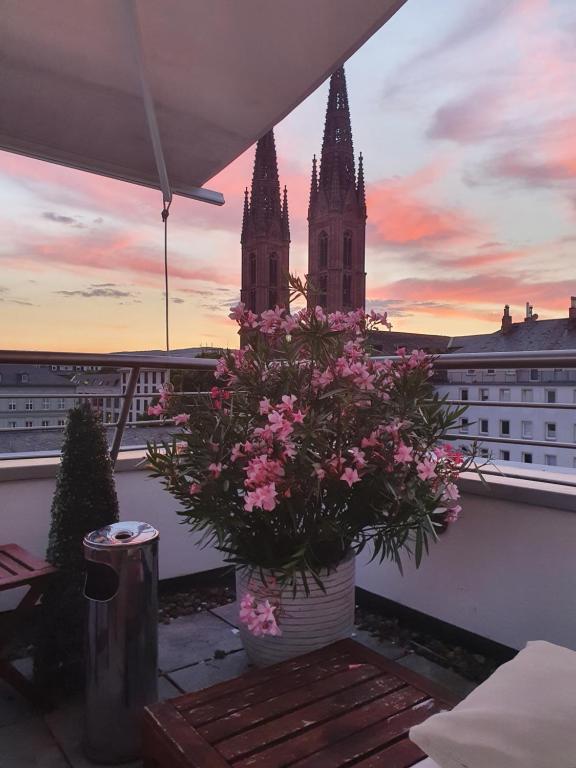 Balkón nebo terasa v ubytování Business Hotel Wiesbaden PRIME