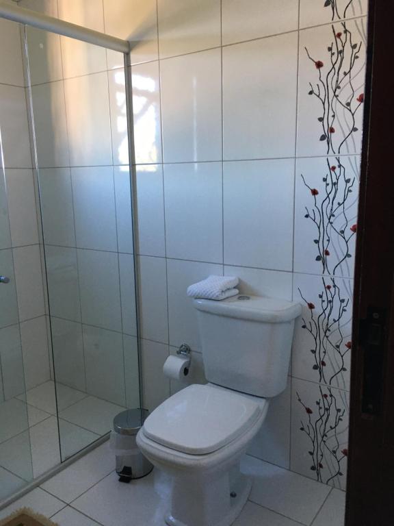 Koupelna v ubytování Casa Campos