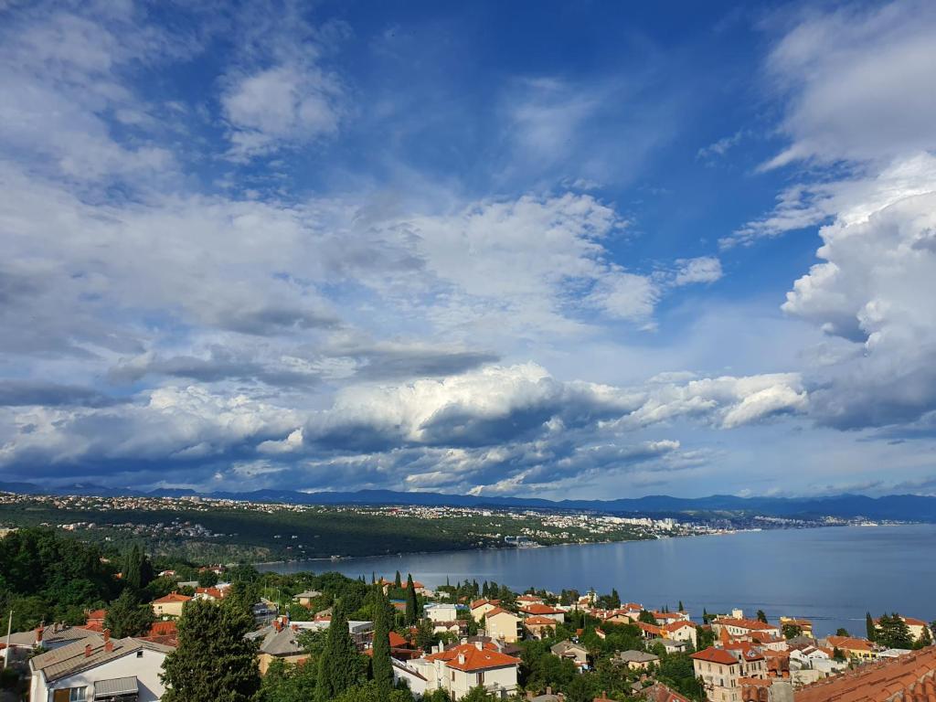 a view of a city and a body of water at Design Apartments Bonavista in Opatija