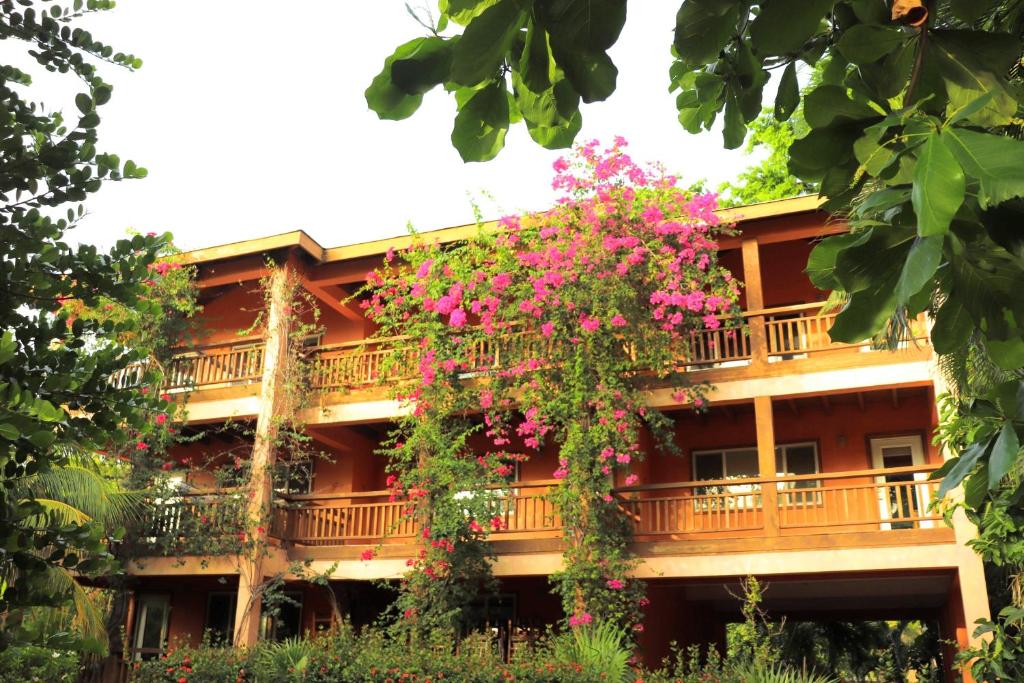 Zahrada ubytování Hotel Posada Seremein ,West Bay ,Roatan