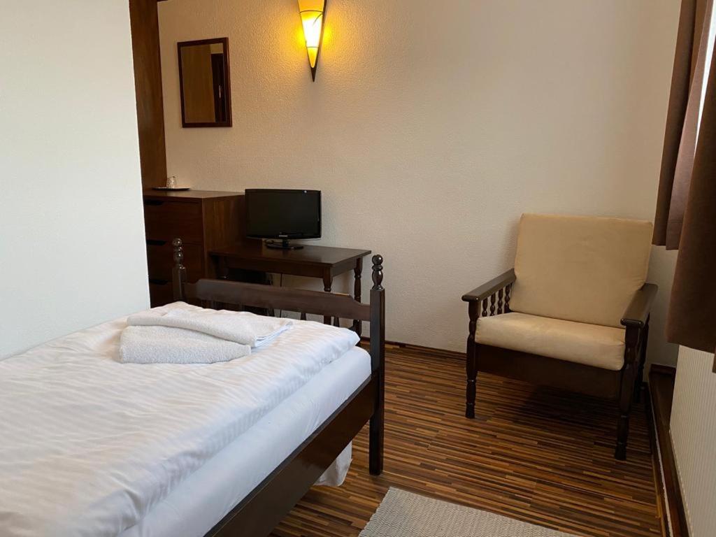 TV a/nebo společenská místnost v ubytování Motel M