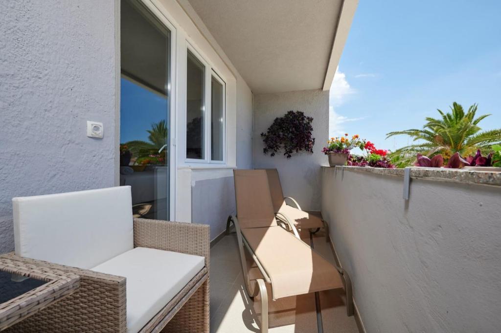 Balkón alebo terasa v ubytovaní Apartment Stella old town Trogir, with balcony
