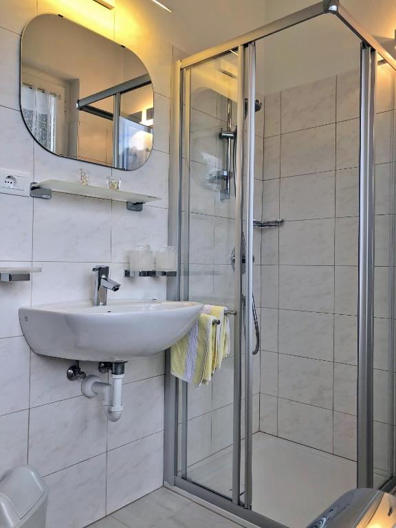 Koupelna v ubytování Pension Planta