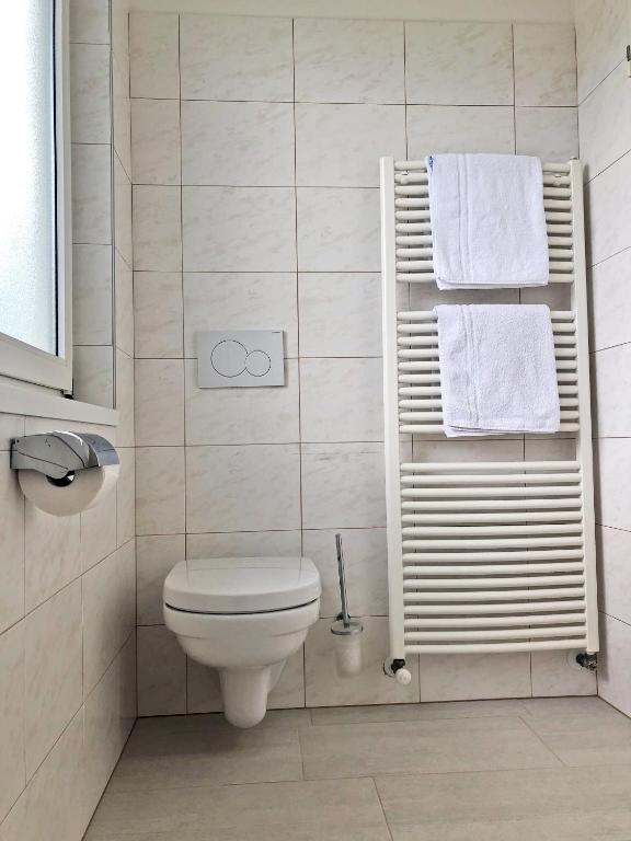 Koupelna v ubytování Pension Planta