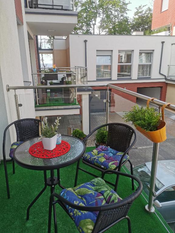 Balkón alebo terasa v ubytovaní Apartament Ibiza przy plaży