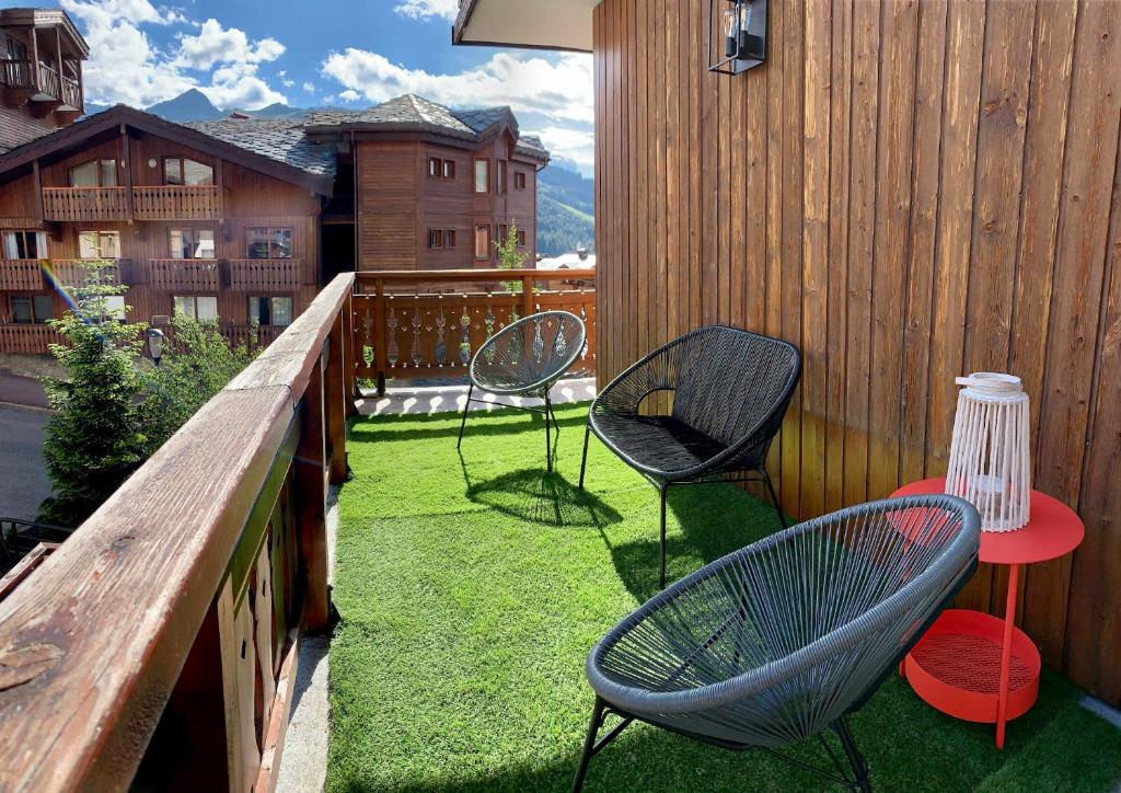 Balkón nebo terasa v ubytování Le Marquis Courchevel