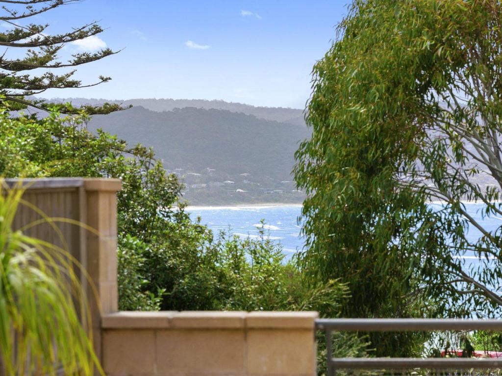 a view of the ocean from a house at Apartment 23 Pacific Apartments in Lorne