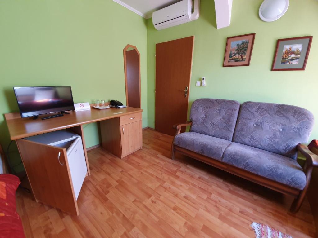 TV a/nebo společenská místnost v ubytování Hotel Senica, Garni