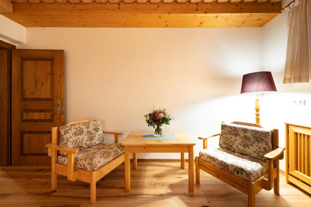 Posezení v ubytování Biochalet Märkl