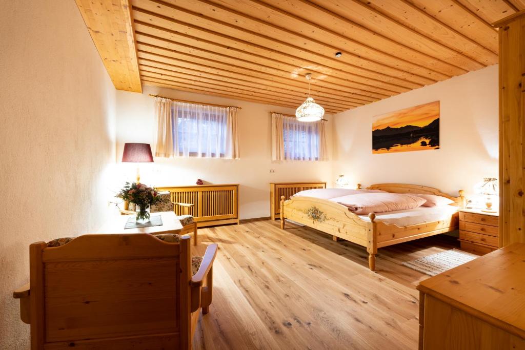 Postel nebo postele na pokoji v ubytování Biochalet Märkl