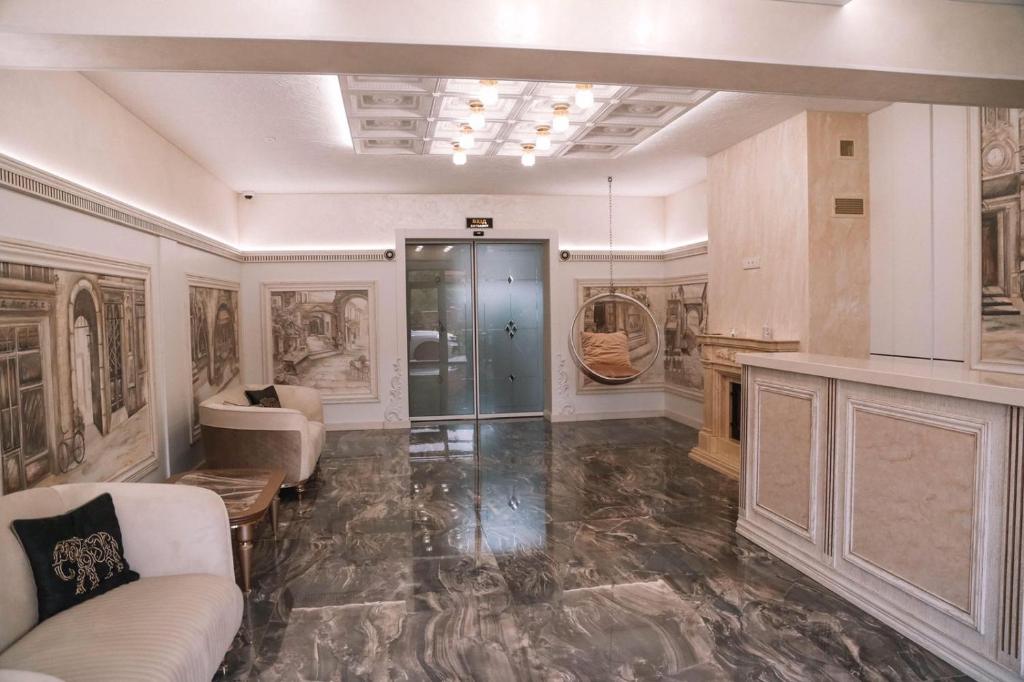 Koupelna v ubytování HOTEL Баймонт