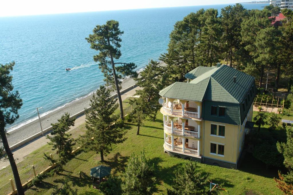 an aerial view of a house next to the ocean at Marshal Resort Kobuleti in K'obulet'i