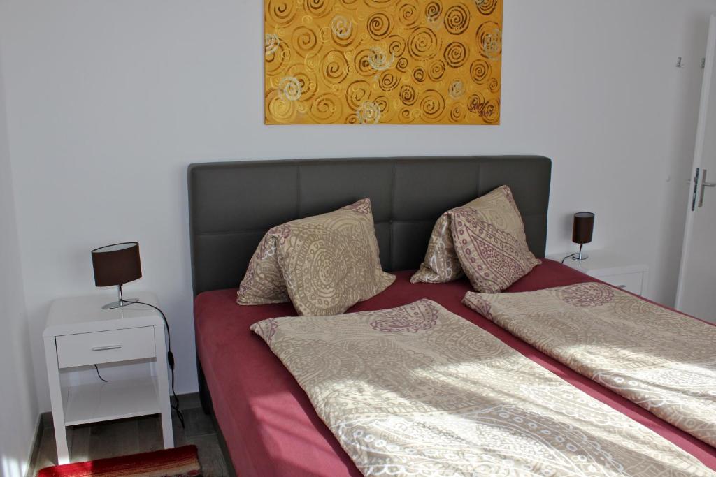 Postel nebo postele na pokoji v ubytování Haus Mup
