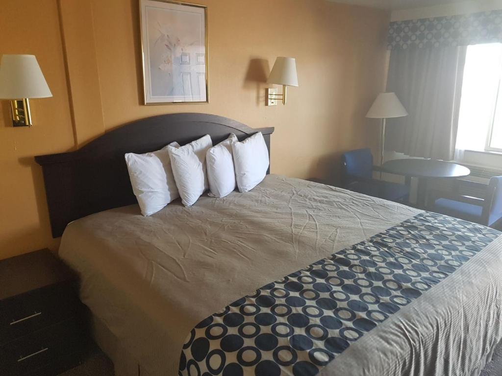Postel nebo postele na pokoji v ubytování Split Mountain Motel