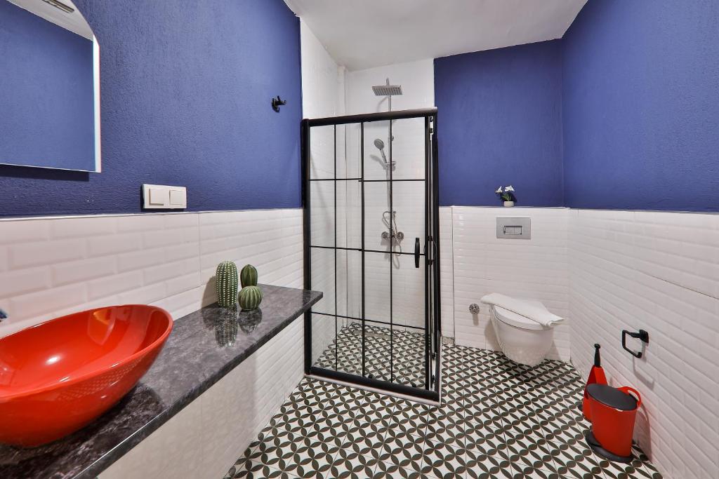 Koupelna v ubytování Yaz Apart Hotel