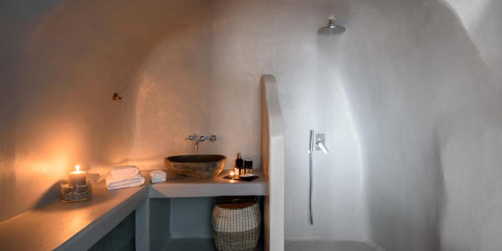 Koupelna v ubytování White Dream Suites