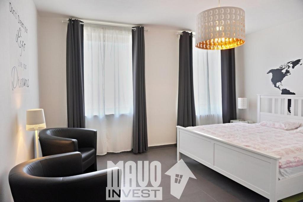 Postel nebo postele na pokoji v ubytování The modern apartment