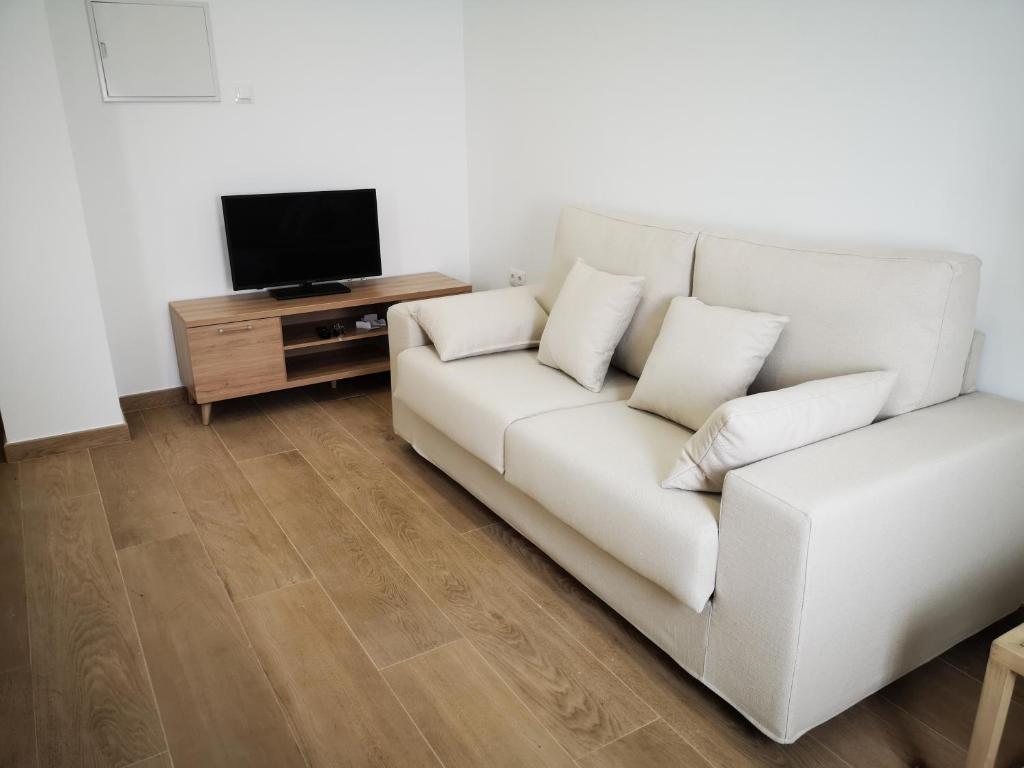 TV a/nebo společenská místnost v ubytování AG Apartamentos en Conil