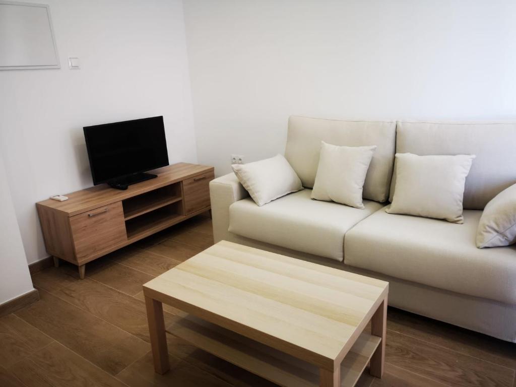 TV a/nebo společenská místnost v ubytování AG Apartamentos en Conil
