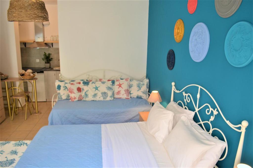 Postel nebo postele na pokoji v ubytování Hotel Kastro
