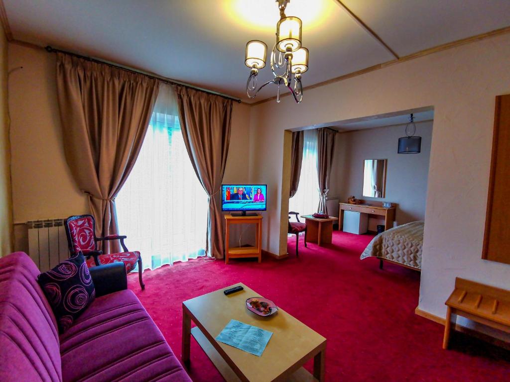 TV a/nebo společenská místnost v ubytování Hotel Belvedere