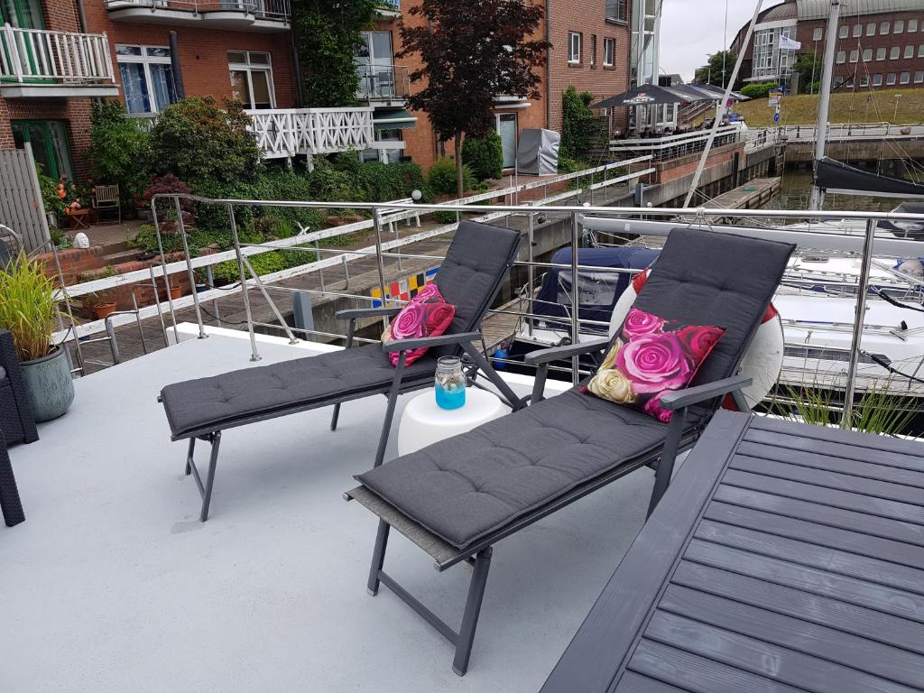 Balkón nebo terasa v ubytování Riverloft I