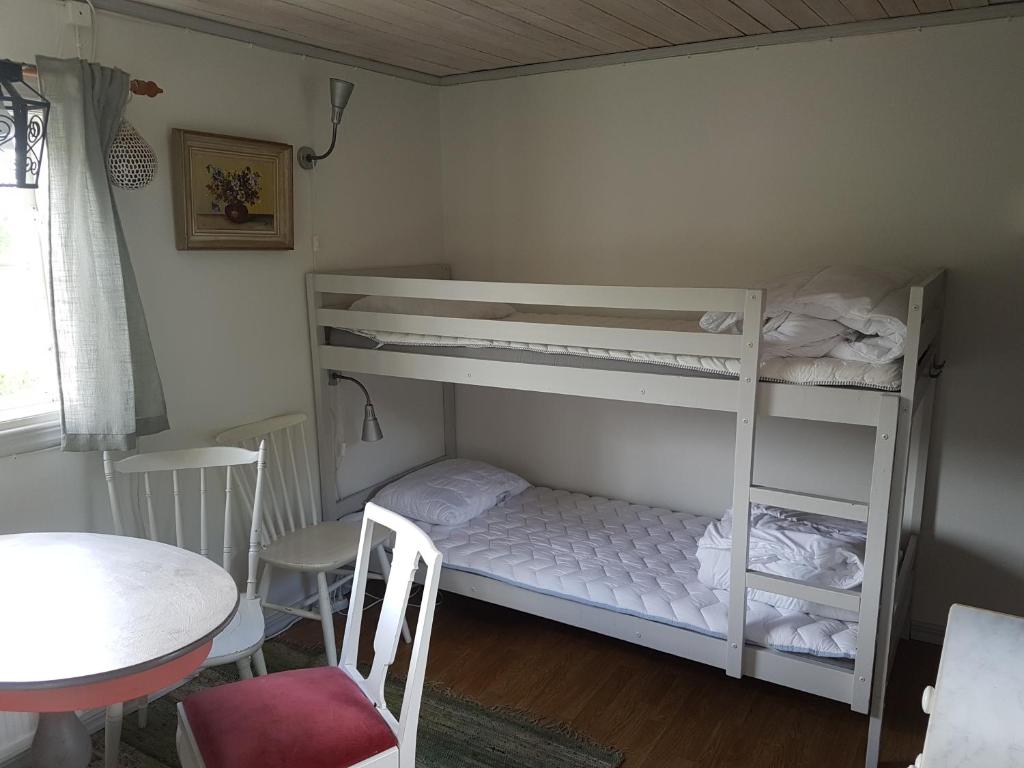 Postel nebo postele na pokoji v ubytování Brådtom Slusscafé & Stugor