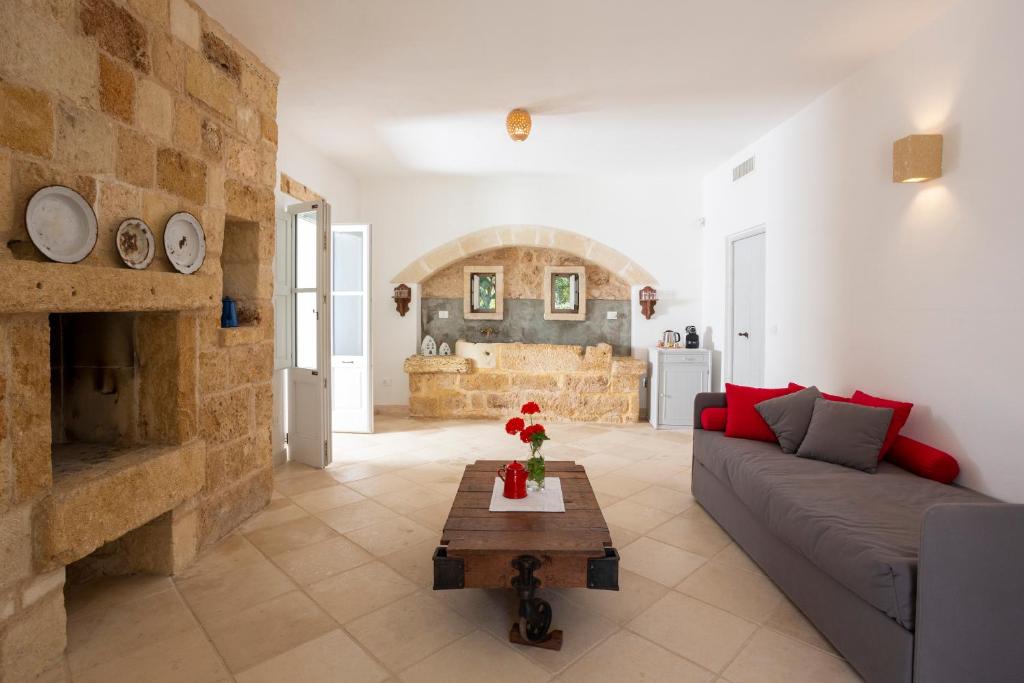 Posezení v ubytování Masseria Borgo Mortella