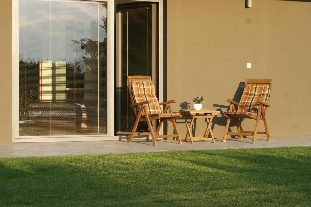 Patio nebo venkovní prostory v ubytování Apartmány Kvetná