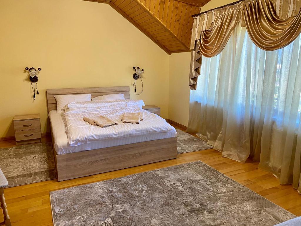 Postel nebo postele na pokoji v ubytování Guest house Mountain View