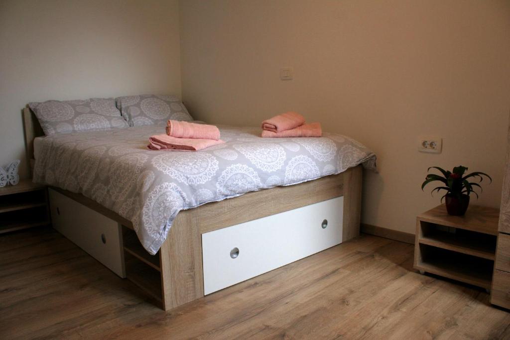 Postel nebo postele na pokoji v ubytování Apartments Jez