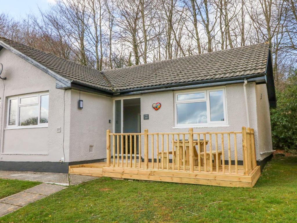 Bygningen som feriehuset ligger i