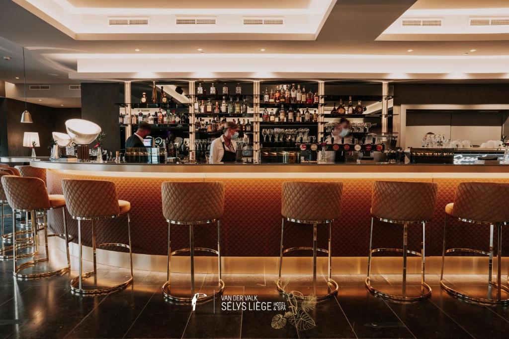 Lounge nebo bar v ubytování Van Der Valk Sélys Liège Hotel & Spa