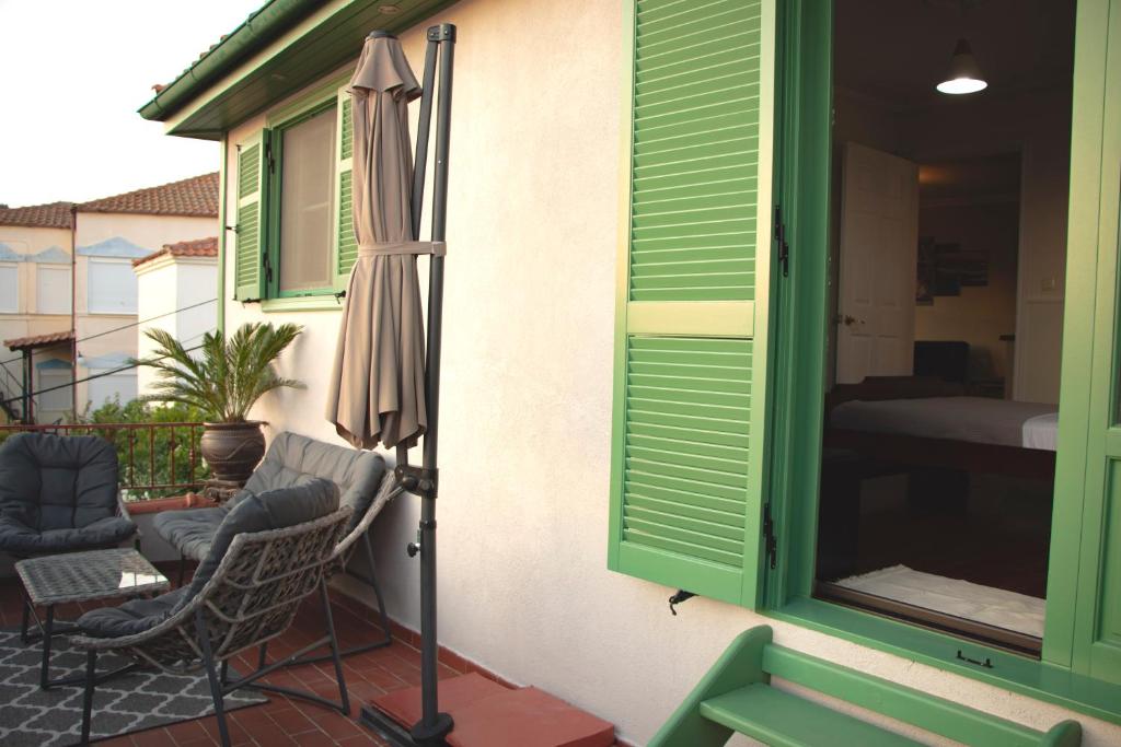 Posezení v ubytování Theothea Suites