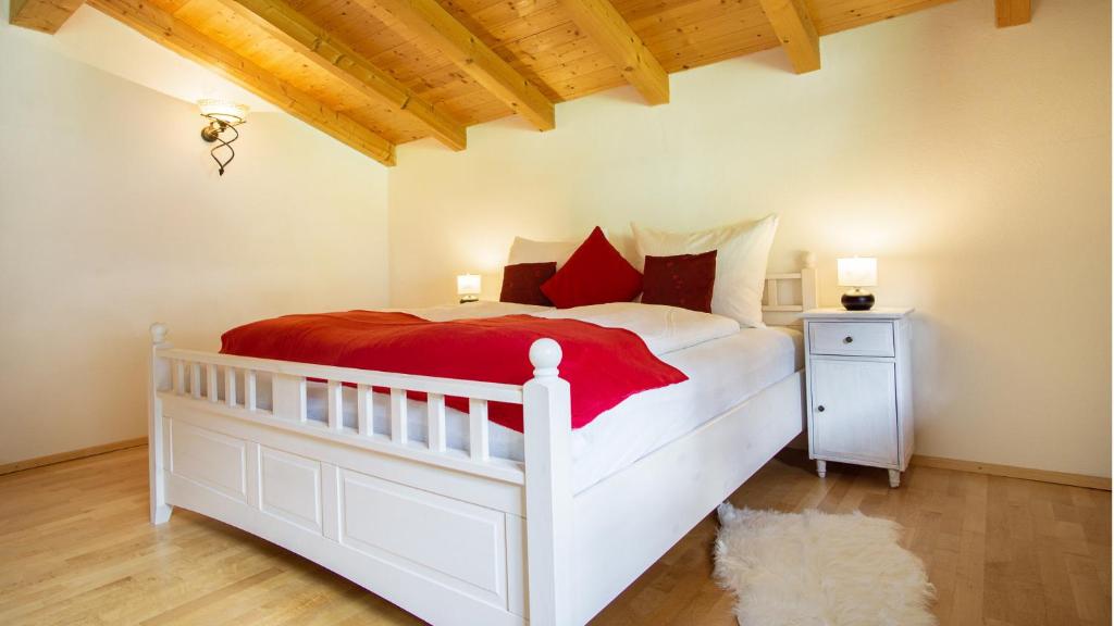Posteľ alebo postele v izbe v ubytovaní Alpen Loft