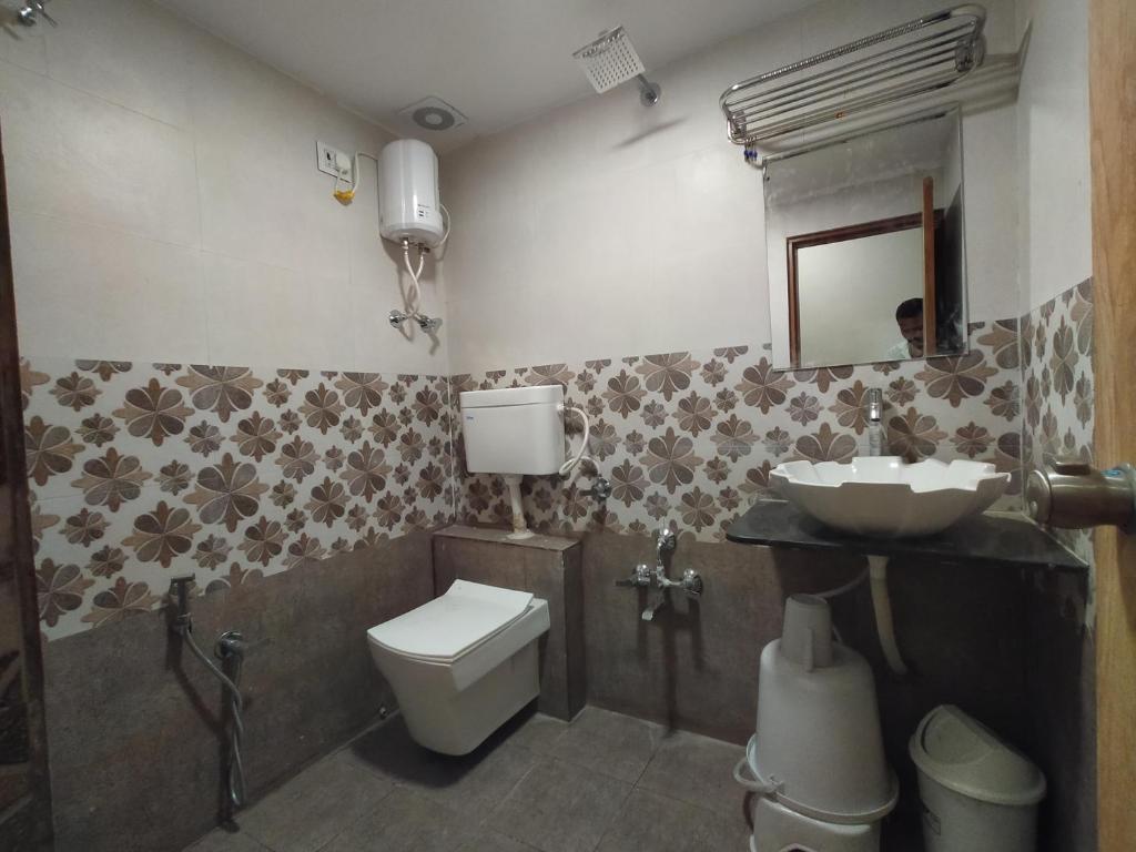 Koupelna v ubytování Hotel Neelkamal