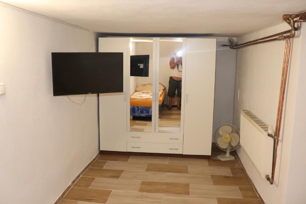 TV a/nebo společenská místnost v ubytování Hotel u Nádraží Lanžhot