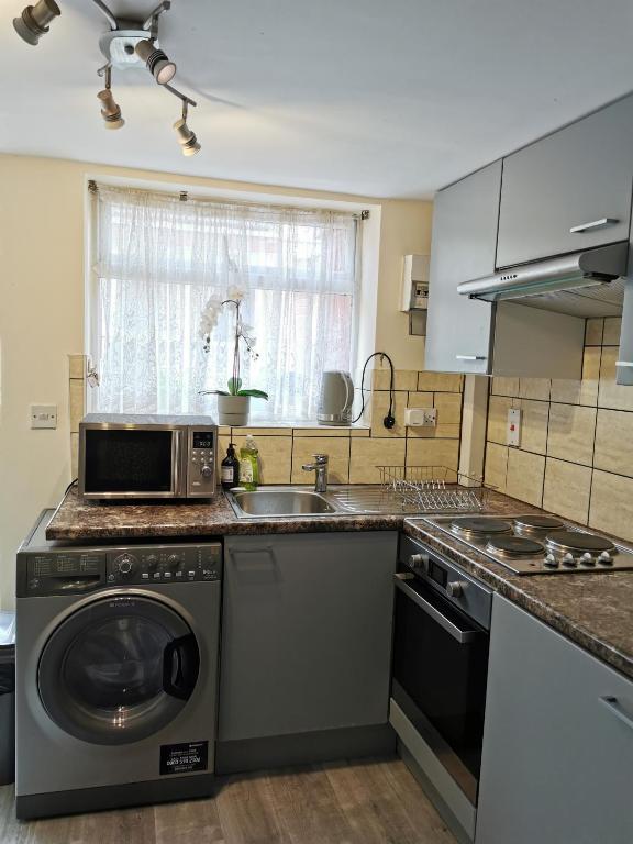 Kuchyň nebo kuchyňský kout v ubytování Palaz 1 - 2 Bedroom Garden Flat