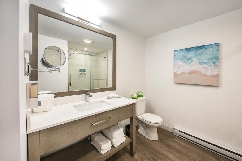 Koupelna v ubytování Hotel Plante
