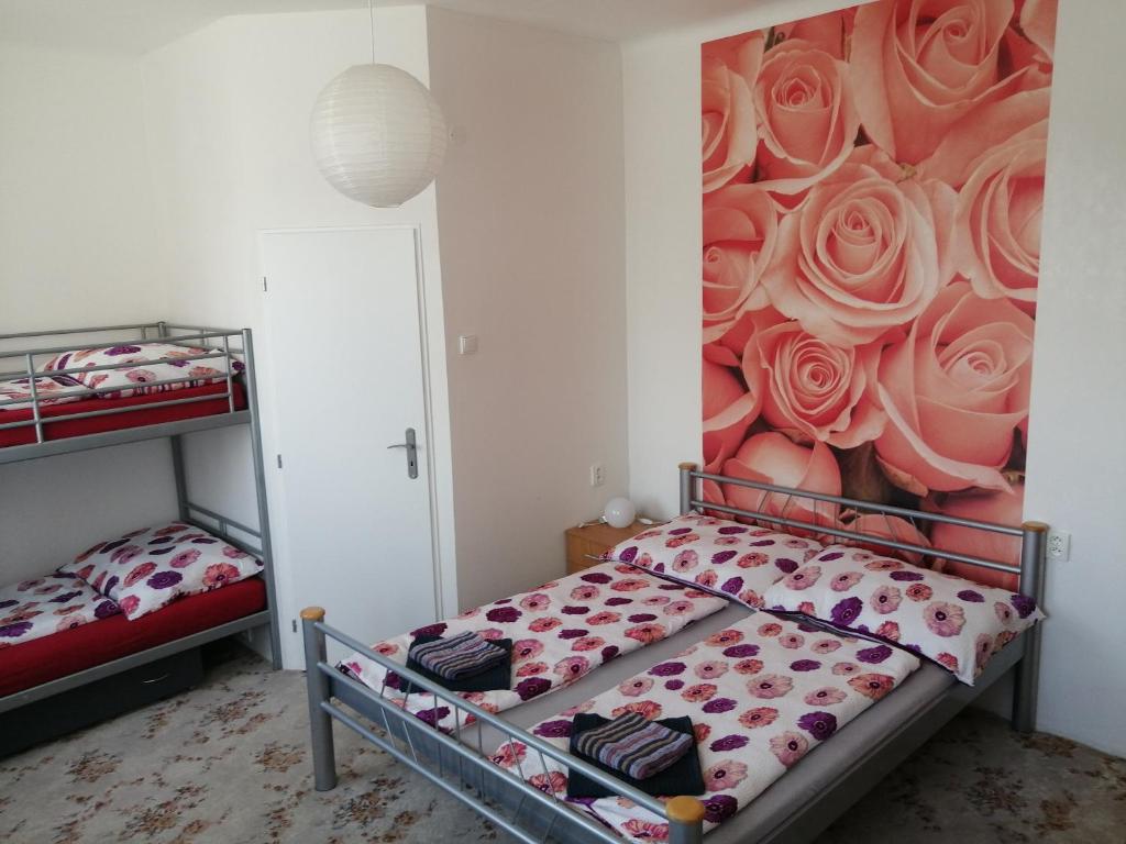 Postel nebo postele na pokoji v ubytování U Ladi
