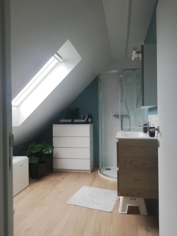 Koupelna v ubytování B&B Lora
