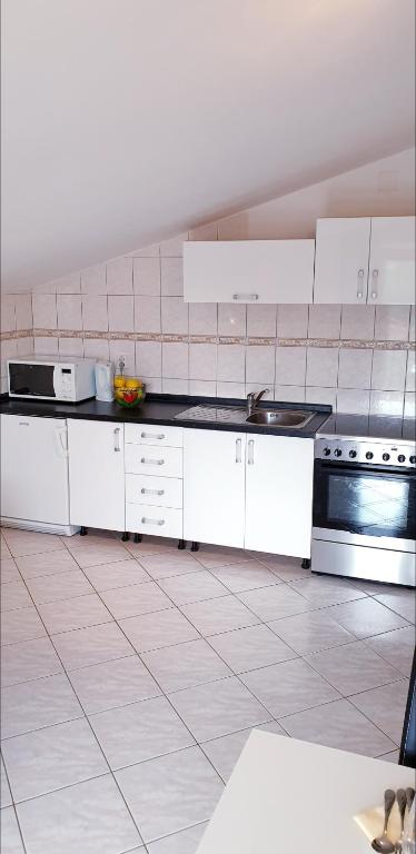 Kuchyň nebo kuchyňský kout v ubytování Apartment Antonio