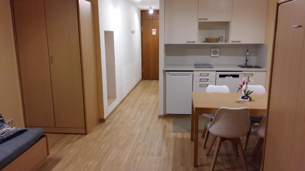 Kuchyň nebo kuchyňský kout v ubytování Herzerl Apartment