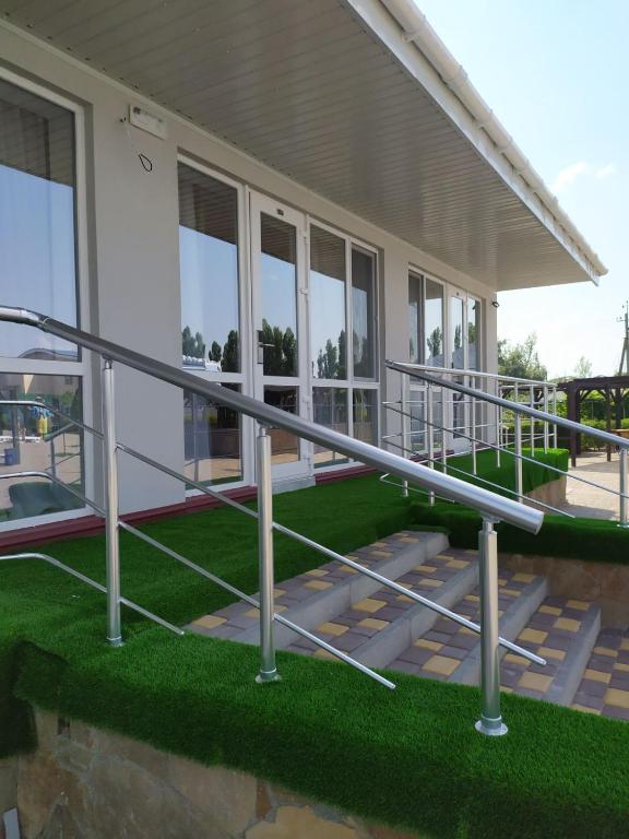 Balkón nebo terasa v ubytování Aquapark Koblevo Hotel