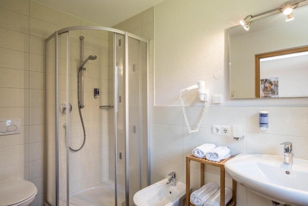 Kúpeľňa v ubytovaní Apartment Alpenrose - Mesnerhof