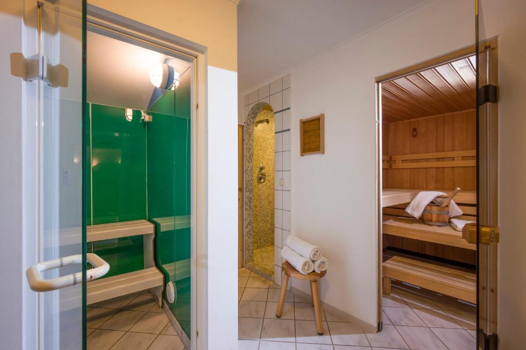 Koupelna v ubytování Pension Andreashof