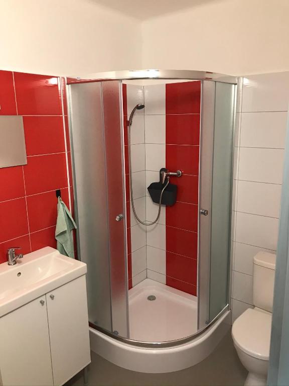 Koupelna v ubytování Apartmány V ráji