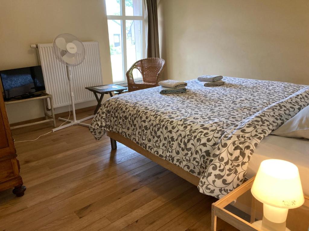 Postel nebo postele na pokoji v ubytování B&B Molen Ter Walle